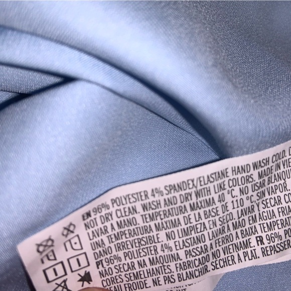 Slip Dress Women’s Mini silky sky blue size sim - Picture 8 of 11